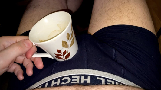 coffee finished, now what? ok - play with the cock a bit