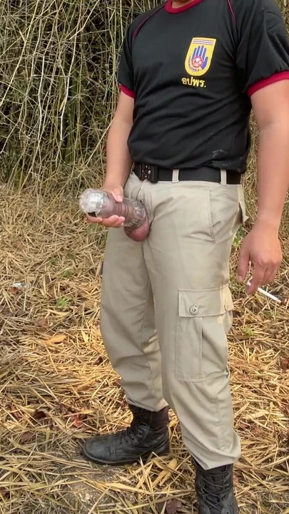 Unforgettable moment from "Thai uniform with sex toy outdoor"