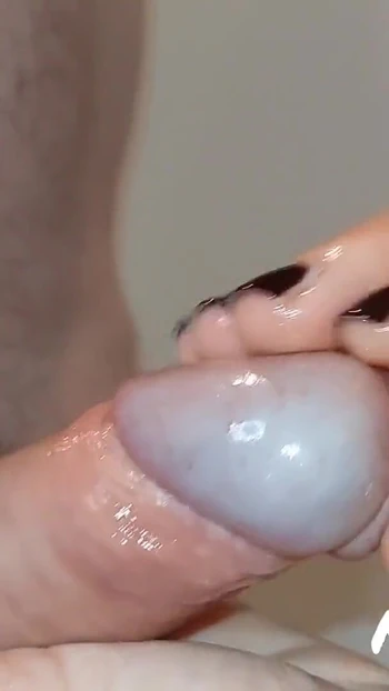 Emotional moment from "Special Glans Polishing. He Gets so Shiny You Can See Our Round Light on His Tip! (Milking-time)"