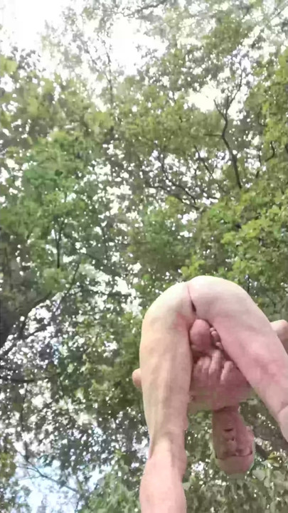 EXHIBITIONIST GRANDPA DADDY PUBLIC OUTDOOR NAKED CRUISING CUMSHOT | Clip 1