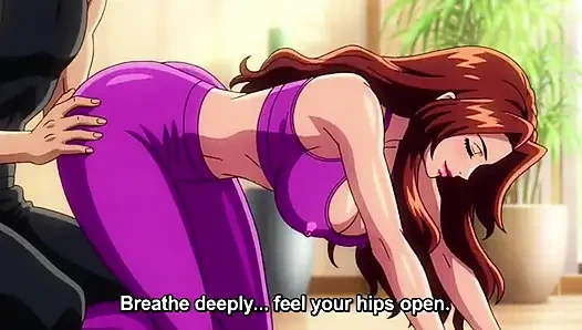 Йога-тренер соблазняет милфу с большими сиськами в конце с кримпаем ее киски