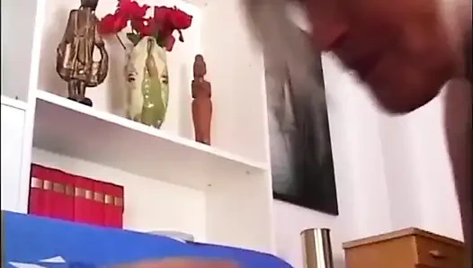 Blonde milf fucking pussy licking in dogging position...cum in mouth