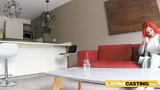 I knew this LATINA REDHEAD was too good for her BOYFRIEND before she sat down