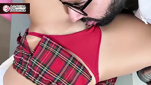 Me, Agatha Mama in Student Cumming on Teacher's Cock - Professor Breaks Into Student's Pussy!