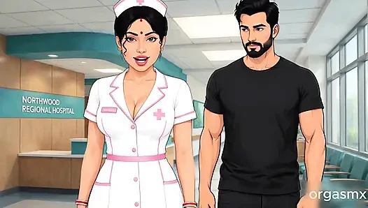 Hintli ateşli doktor yenge özel muamele yapıyor - Hintli orta yaşlı seksi kadın doktor fantezisi