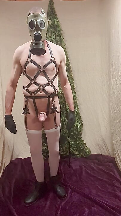 Stockings Leather Gas Mask Big Cock Rocket
