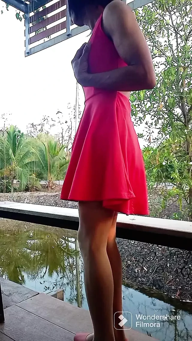 Dress up, sit and show horny.