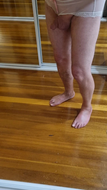 White sheer panties for little cock