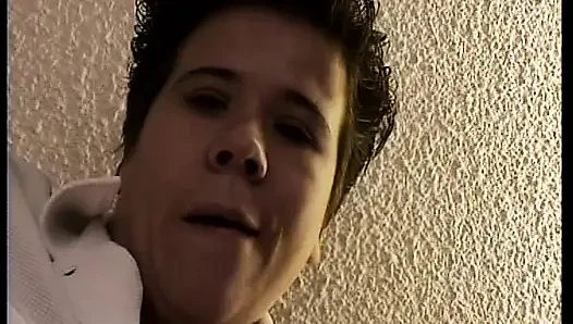 Ugly German whore shows her cunt to the cam