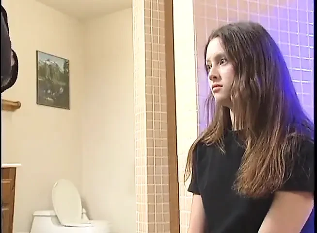 Me and my stepbrother in the bathroom at home