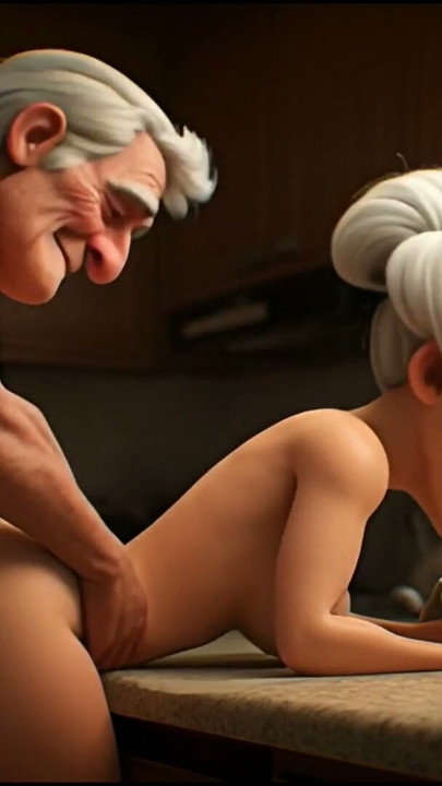 Granny and old man in the kitchen Compilation 3d Animation Cartoon Hentai | Clip 1