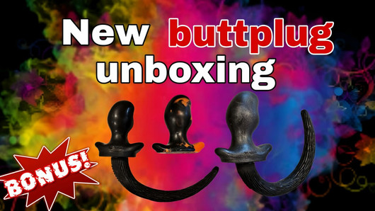 Unboxing nuevo enorme buttplug con cola de cachorro, gran flr, femdom, miss raven, entrenamiento, esclavo masculino cero, dominatrix, bdsm, esclavitud