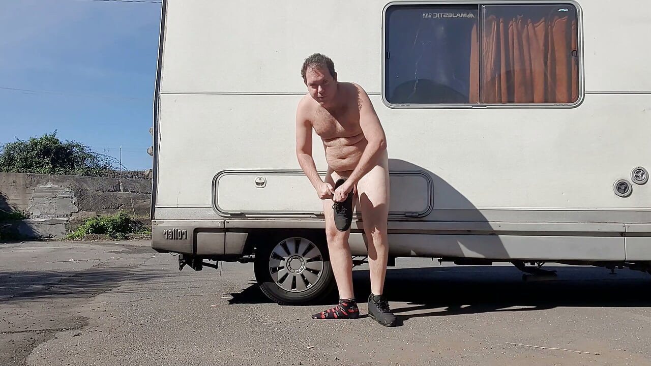 Naked boy in outdoor