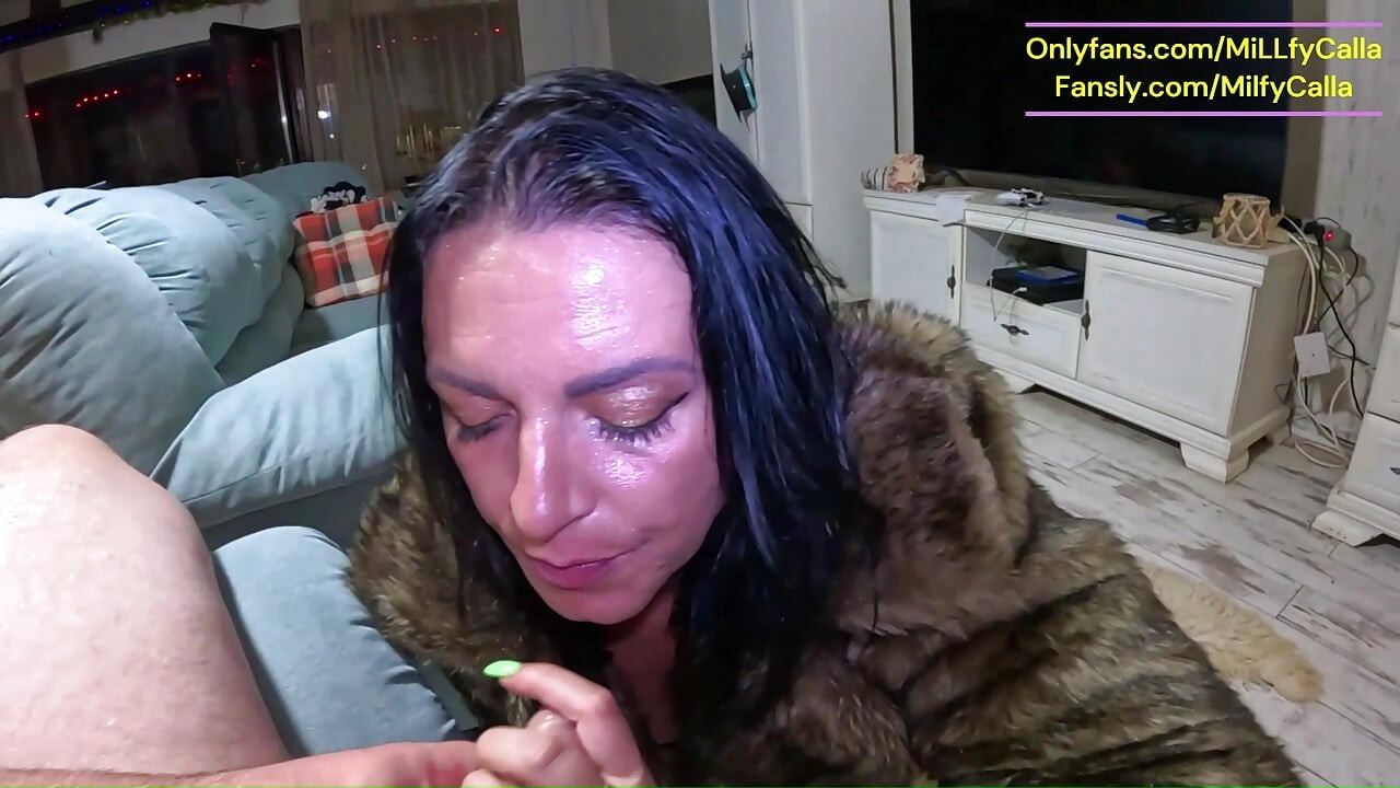 Sweaty Balls Worship & Face-Fucking in Satin Robe - Cum on My Lips & Lace