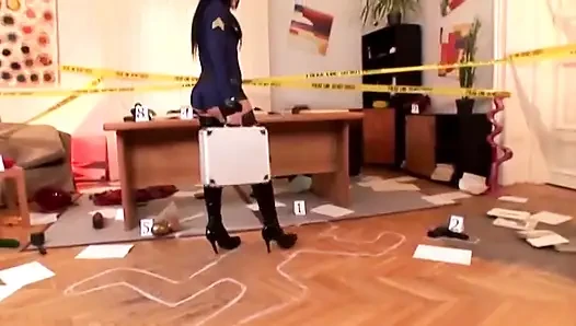 Police officer gets her ass rough fucked