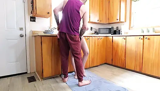 Stepdaughter cleaning like a Housewife, well than she should SQUIRT like one too!