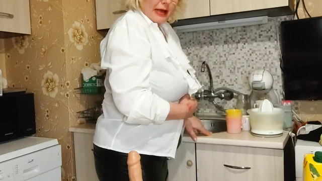 While washing dishes