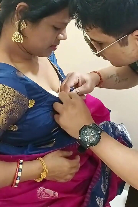 Horny Indian Newly Married Hot Wife Hardcore Sex with Boyfriend Alone at Bed Room