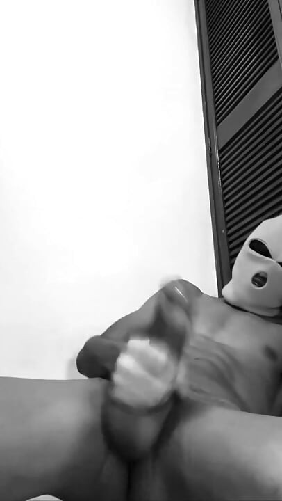 Masked BBC with Glasses and Balaclava Stroking Thick Uncut Black Cock Until Juicy Massive Cumshot Black20one