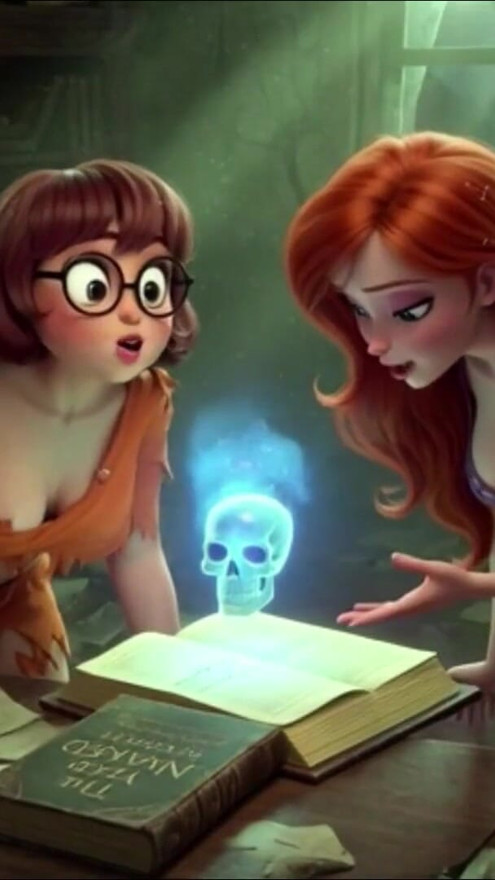 Velma and Daphne Become Fully Nude in Haunted Mansion Ghost Mystery as Their Clothes Tear During Investigation | Clip 2