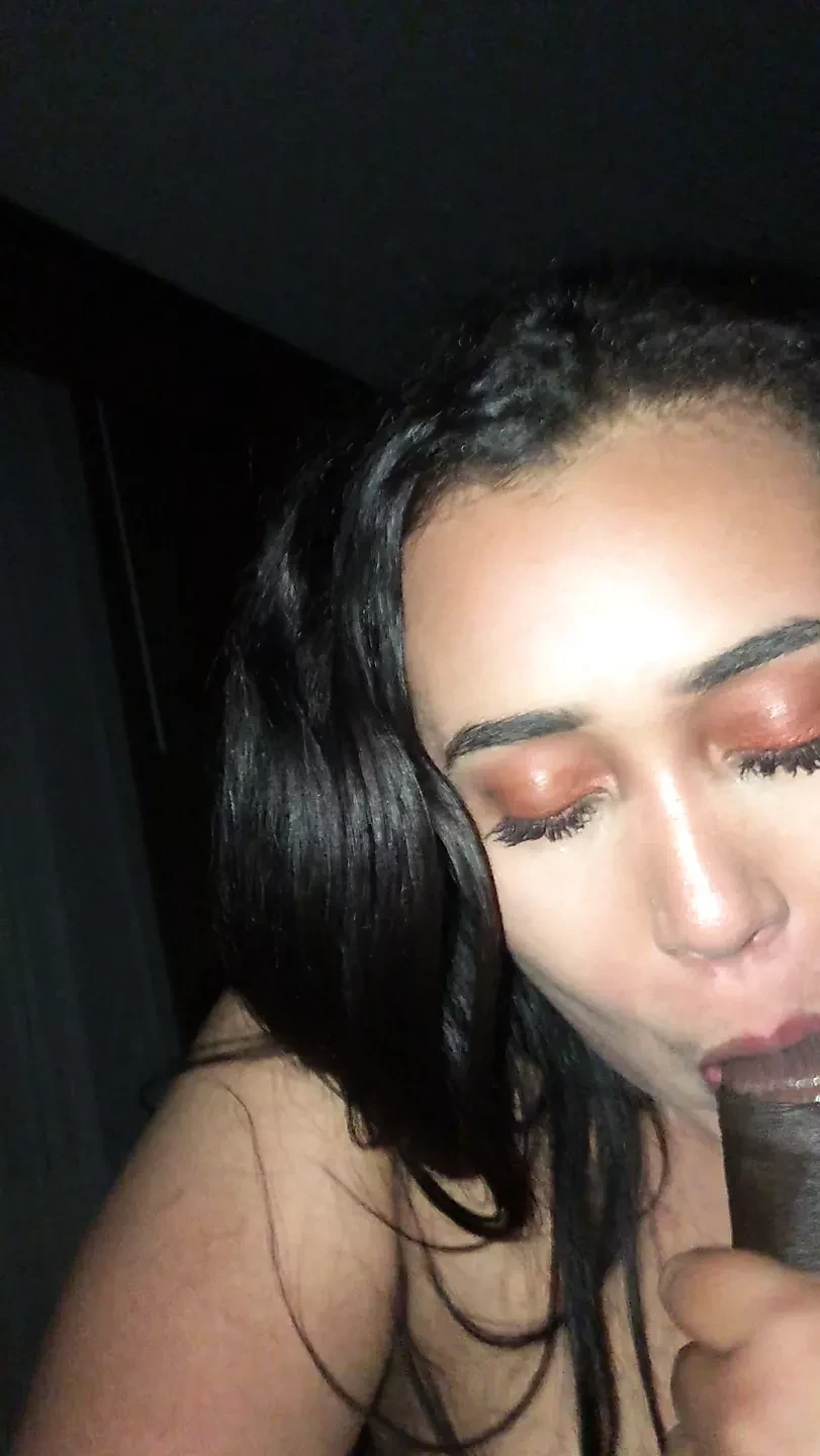 18 yo sucking black cock