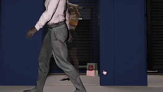 Kink Maker 6: В раздевалке Cliair скачка на дилдо, оргазм