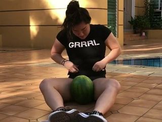 Wassermelone zerquetschen