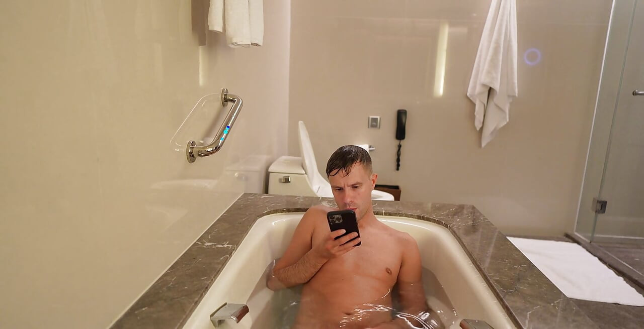 Un po'di relax nel bagno dal mio viaggio estivo in Cina