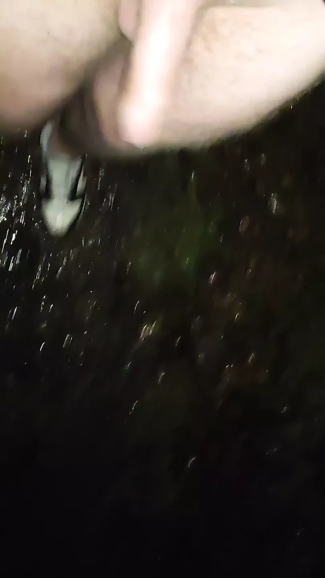 Guy walking nacked at a cold winter night