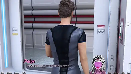 Uzayda Mahsur Kalmış - Striptizci Orta Yaşlı Seksi Kadın Büyük Göğüslerini Teşhir Ediyor