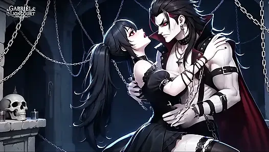 Goth Girl Bound by Vampire Lord - BDSM Monster Hentai