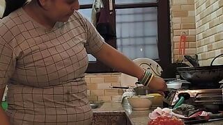 Puja bhabhi cooking in kitchen full entertainment