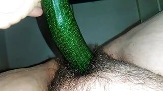 Hairy pussy satisfies to the point of pissing