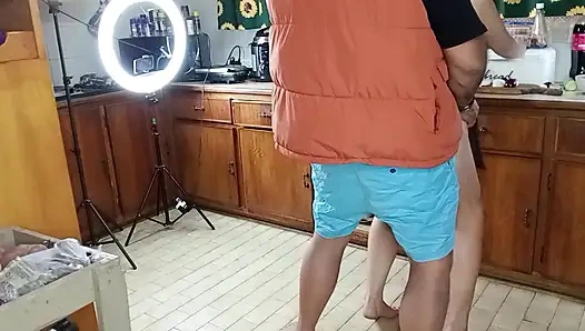 She tried to make salad and then she ate some cock