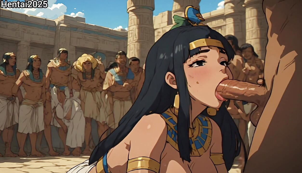 Pharaohs Zusammenstellung Cartoon Hentai Animation des alten Ägypten Könige, pyramide, Königin,