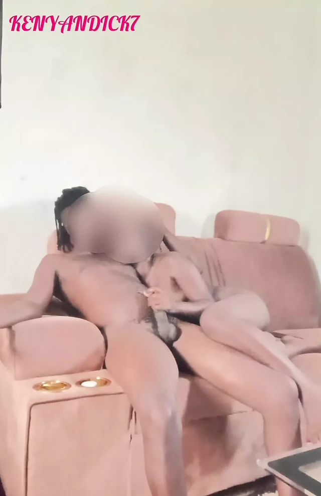 Sexy cute neighbour wife playing with my dick when she found me naked onthe sofa