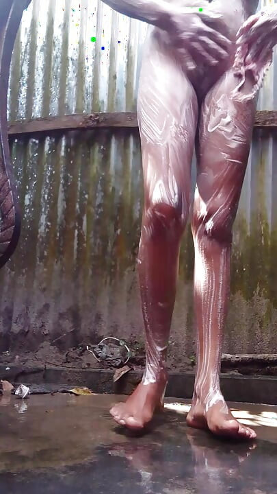 A dirty video of a village girl bathing