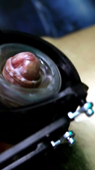 How long can this poor penis withstand the movements of a BDSM machine? | Clip 1