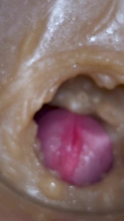 Extreme close up!  Injecting a large dose of sperm pussy toy Camera  4k | Clip 2