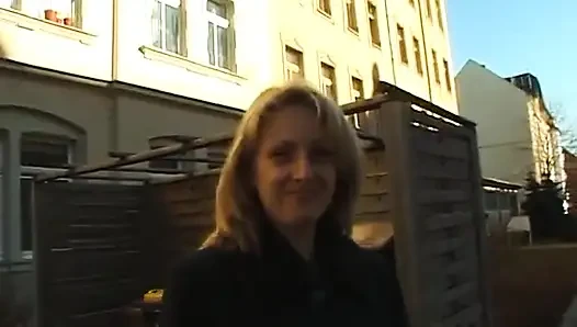 Busty blonde showing her body