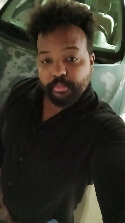 Black Daddy Cums in Public Parking Lot