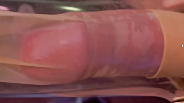 Milking.Machine.28 - 8" Thick Uncut Cock in Clear Latex Lined Tube