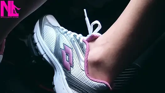 Fast Driving in Lotto Sneakers