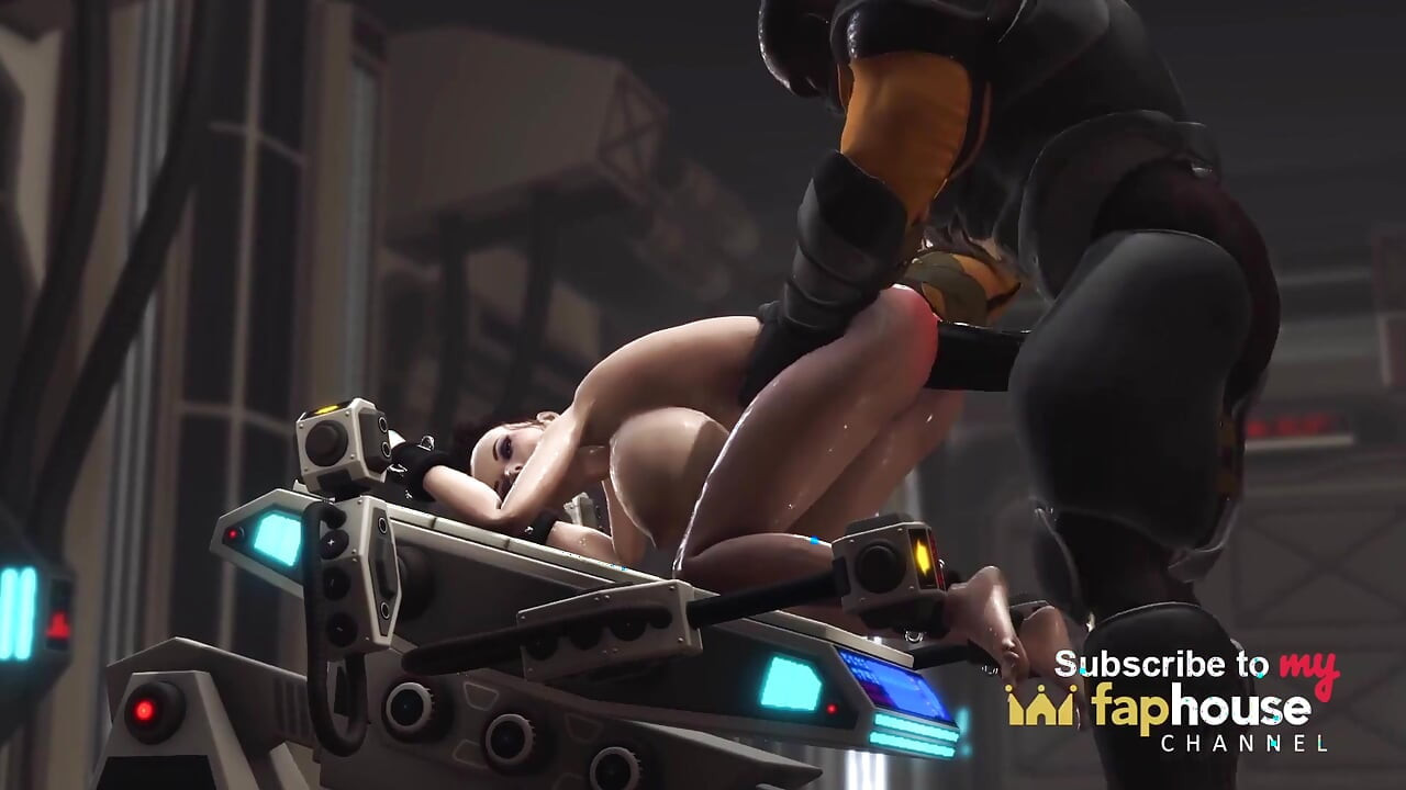 Extreme Fuck. a Super Sexy Brunette in Cuffs Gets Fucked by BBC in the Sci-fi Lab