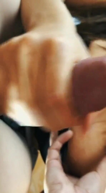 Emotional moment from "Hot school girl knows hot to do the best blowjob for a fast cum inside her mouth and drinking the"