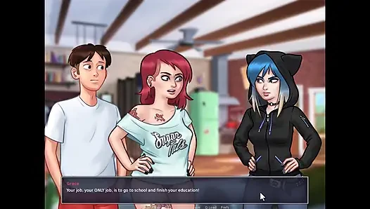 Summertime saga: the nurse gave me a handjob.