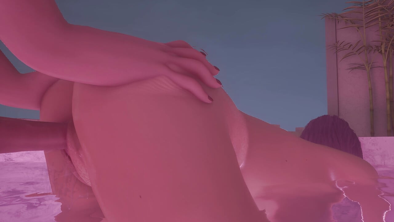 Extended version outdoor jacuzzi 3D Hentai fuck