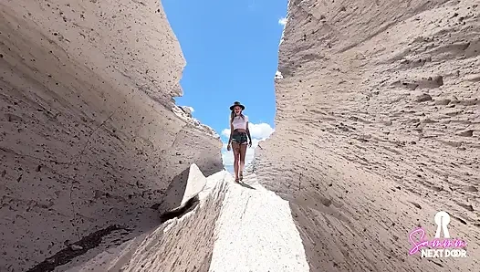 A Public quickie blowjob leads to fucking petite girlfriend at home - Date Night