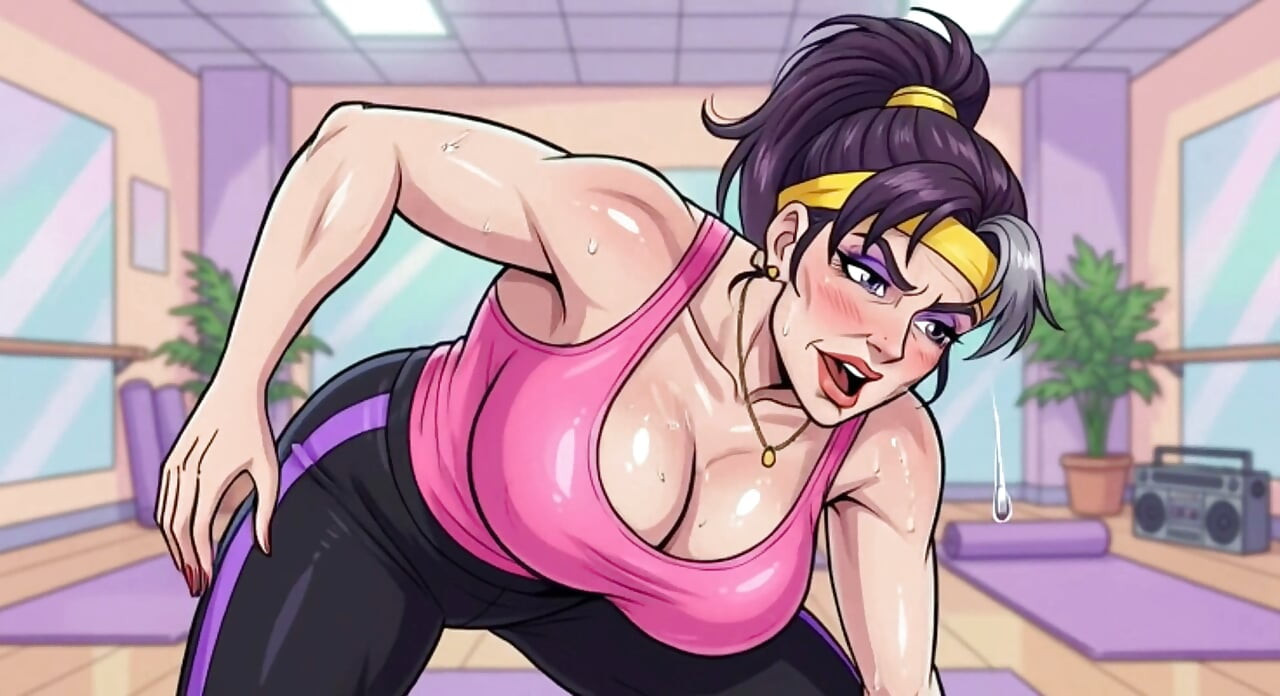 Svettiga stretching animationer