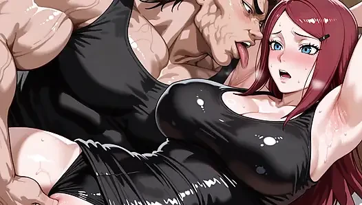 Yujiro (Baki) x Kushina (Naruto)